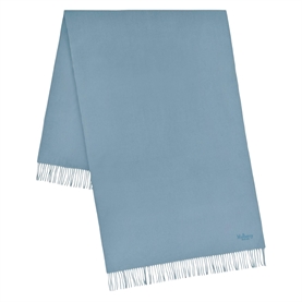 Mulberry Solid Merino Wool Scarf Kingfisher Blue